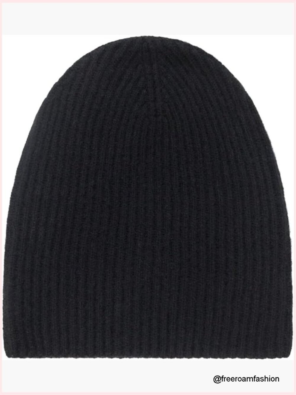 Cashmere Ribbed Beanie - Soft Stretchy Winter Hat